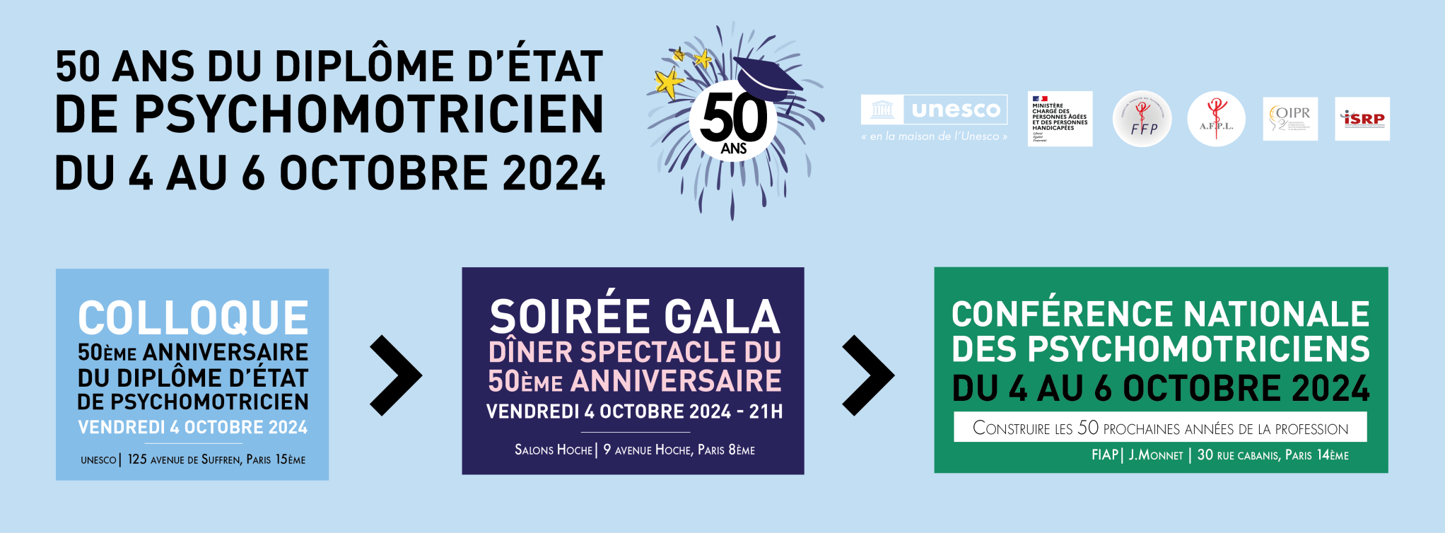 [4-5-6 octobre 2024] 50 ans du DE de psychomotricien
