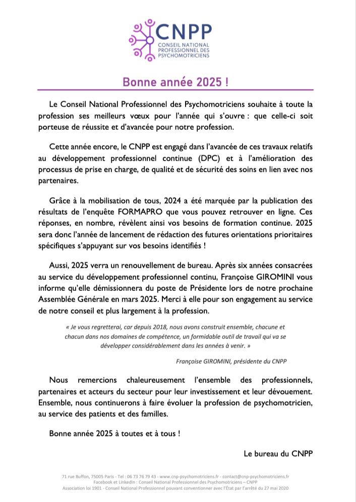 [Janvier 2025] Communiqué de Presse